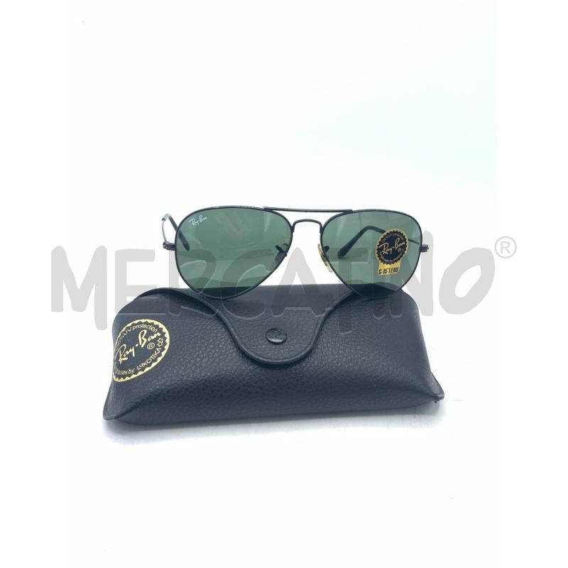OCCHIALI RAYBAN AVIATOR NERO LENTE VERDE  | Mercatino dell'Usato Roma re di roma 1