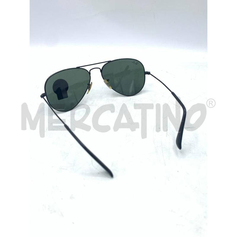 OCCHIALI RAYBAN AVIATOR NERO LENTE VERDE  | Mercatino dell'Usato Roma re di roma 3