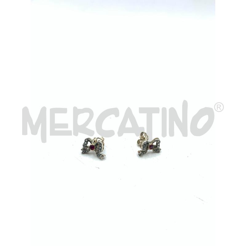 ORECCHINI DORAT ARG RUBIN DIAMANT FIOCCO | Mercatino dell'Usato Roma re di roma 2