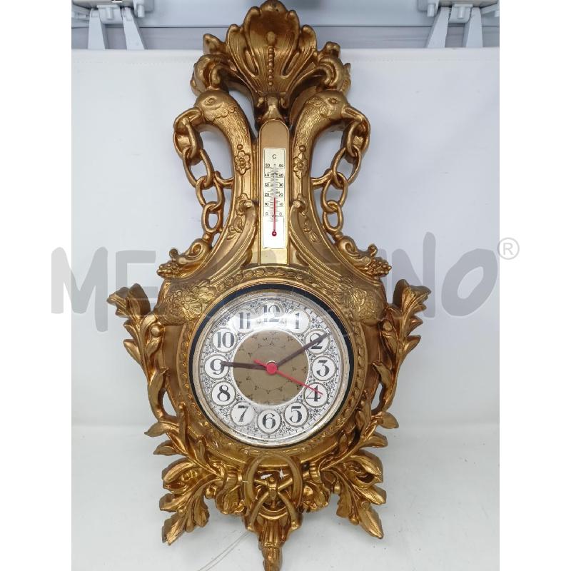 OROLOGIO BAROMETRO PLASTICA DORATO DA MURO  | Mercatino dell'Usato Roma re di roma 1