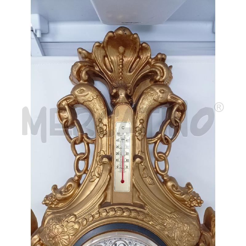 OROLOGIO BAROMETRO PLASTICA DORATO DA MURO  | Mercatino dell'Usato Roma re di roma 3