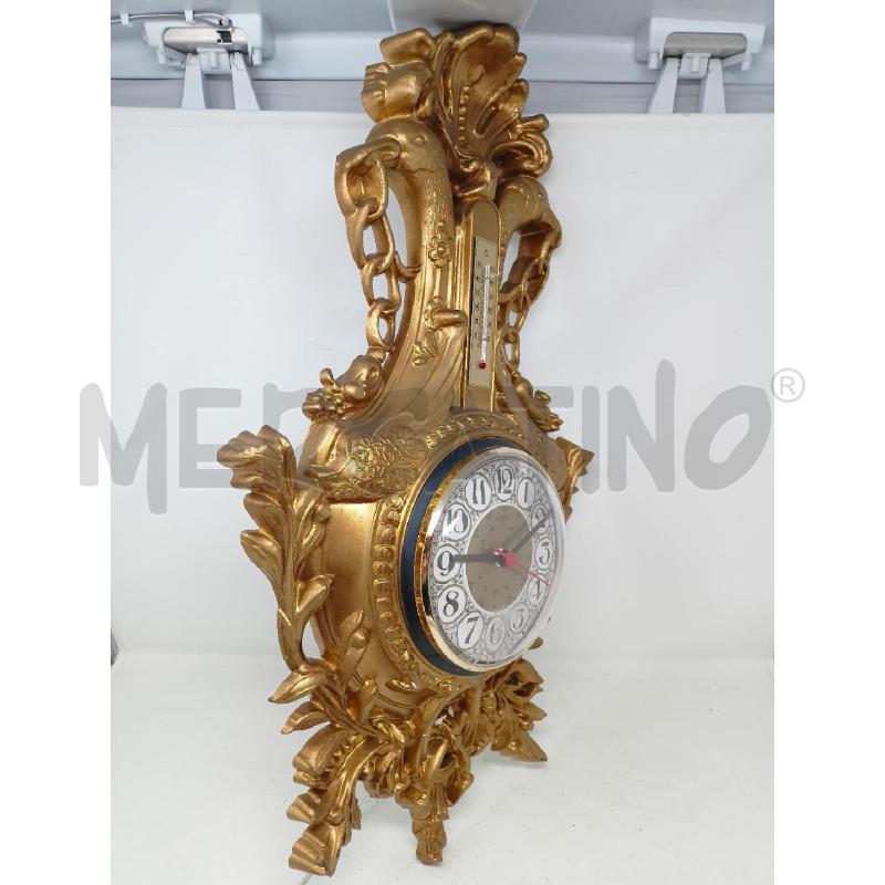 OROLOGIO BAROMETRO PLASTICA DORATO DA MURO  | Mercatino dell'Usato Roma re di roma 4