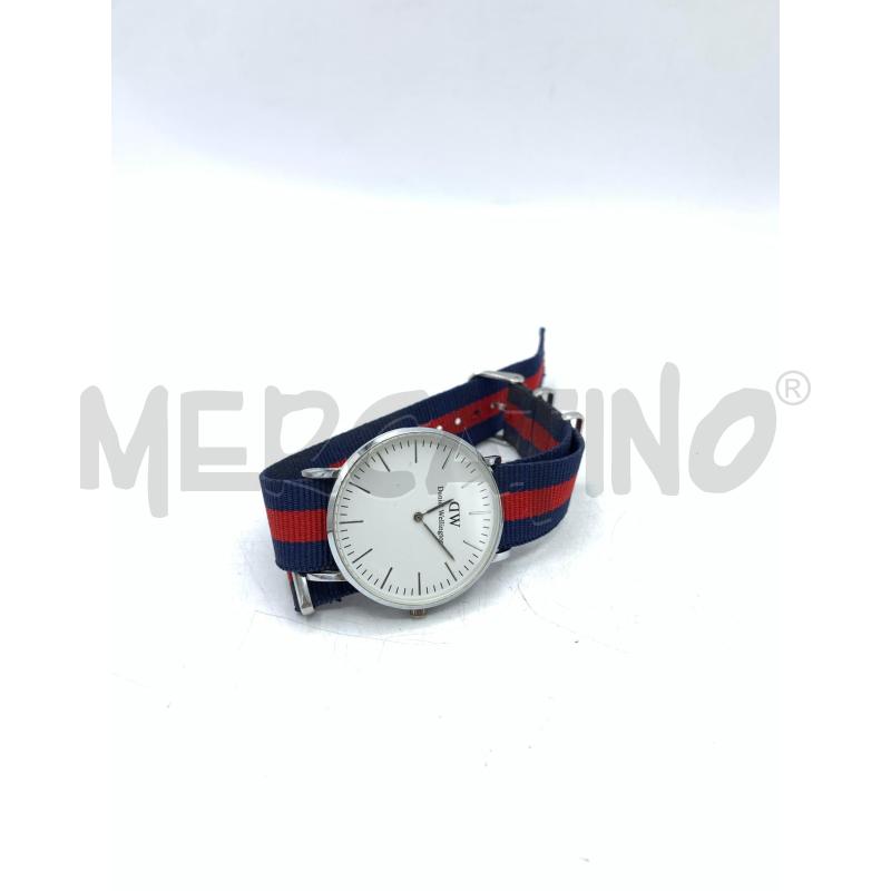 OROLOGIO DANIEL WELLINGTON QUAD BIANCO CINT BLU ROSSO  | Mercatino dell'Usato Roma re di roma 1