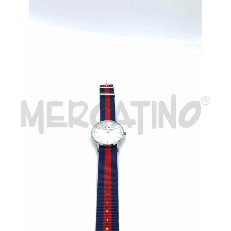 OROLOGIO DANIEL WELLINGTON QUAD BIANCO CINT BLU ROSSO  | Mercatino dell'Usato Roma re di roma 3