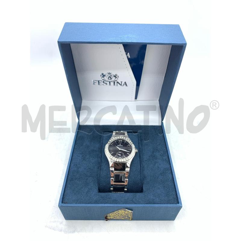 OROLOGIO DA POLSO FESTINA ACCIAIO+STRASS  | Mercatino dell'Usato Roma re di roma 1