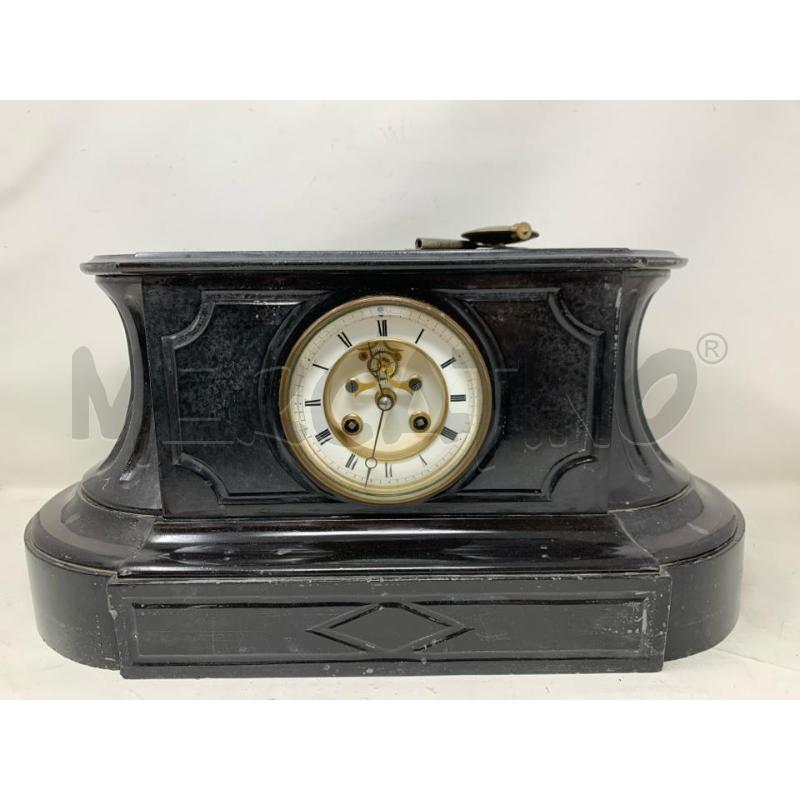 OROLOGIO DA TAVOLO LEGNO NERO MECCANISMO A VISTA  | Mercatino dell'Usato Roma re di roma 1