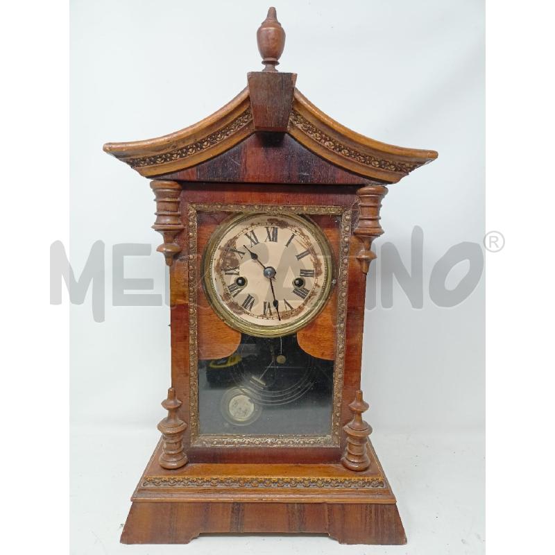 OROLOGIO DA TAVOLO PENDOLA LEGNO 2 SPIOVENTI  | Mercatino dell'Usato Roma re di roma 1