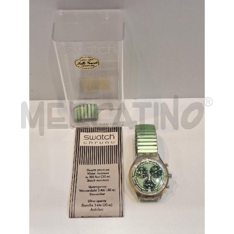 OROLOGIO SWATCH CHRONO 1997 SCK410 VIRTUAL GREEN | Mercatino dell'Usato Roma re di roma 1