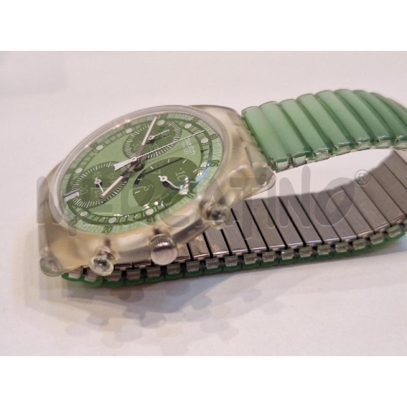 OROLOGIO SWATCH CHRONO 1997 SCK410 VIRTUAL GREEN | Mercatino dell'Usato Roma re di roma 4