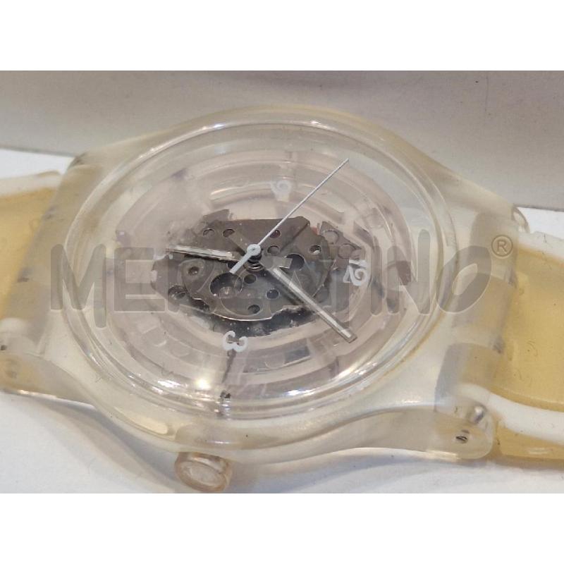 OROLOGIO TIPO SWATCH BIANCO TRASPARENTE | Mercatino dell'Usato Roma re di roma 2