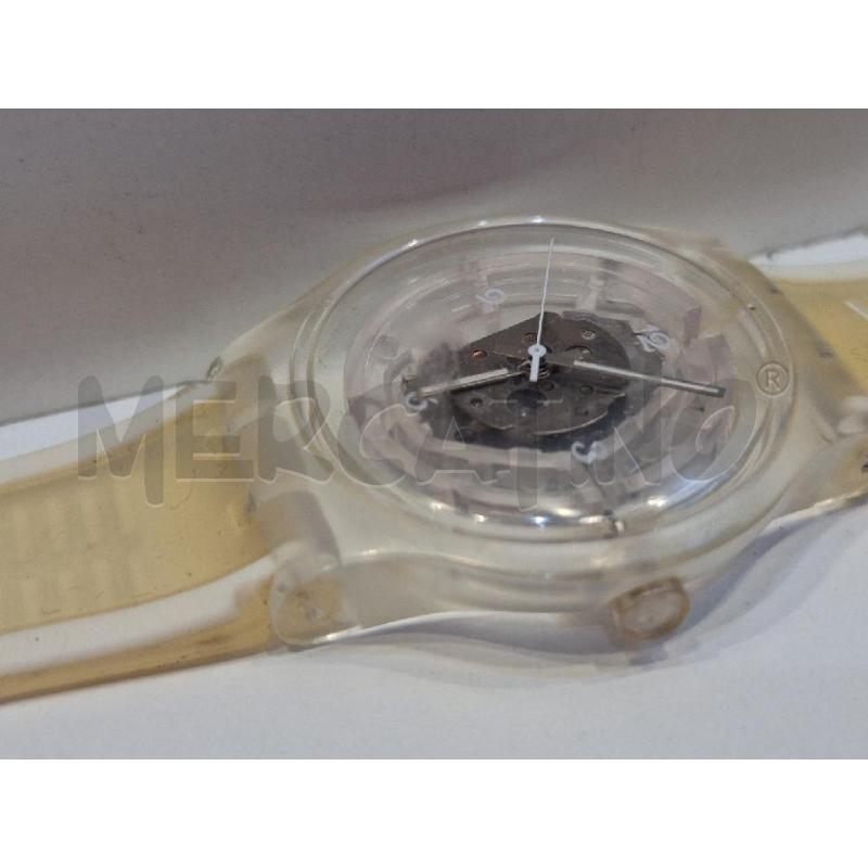 OROLOGIO TIPO SWATCH BIANCO TRASPARENTE | Mercatino dell'Usato Roma re di roma 3