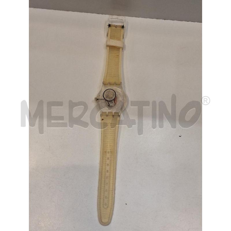 OROLOGIO TIPO SWATCH BIANCO TRASPARENTE | Mercatino dell'Usato Roma re di roma 4