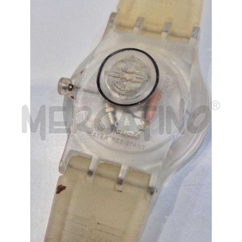 OROLOGIO TIPO SWATCH BIANCO TRASPARENTE | Mercatino dell'Usato Roma re di roma 5
