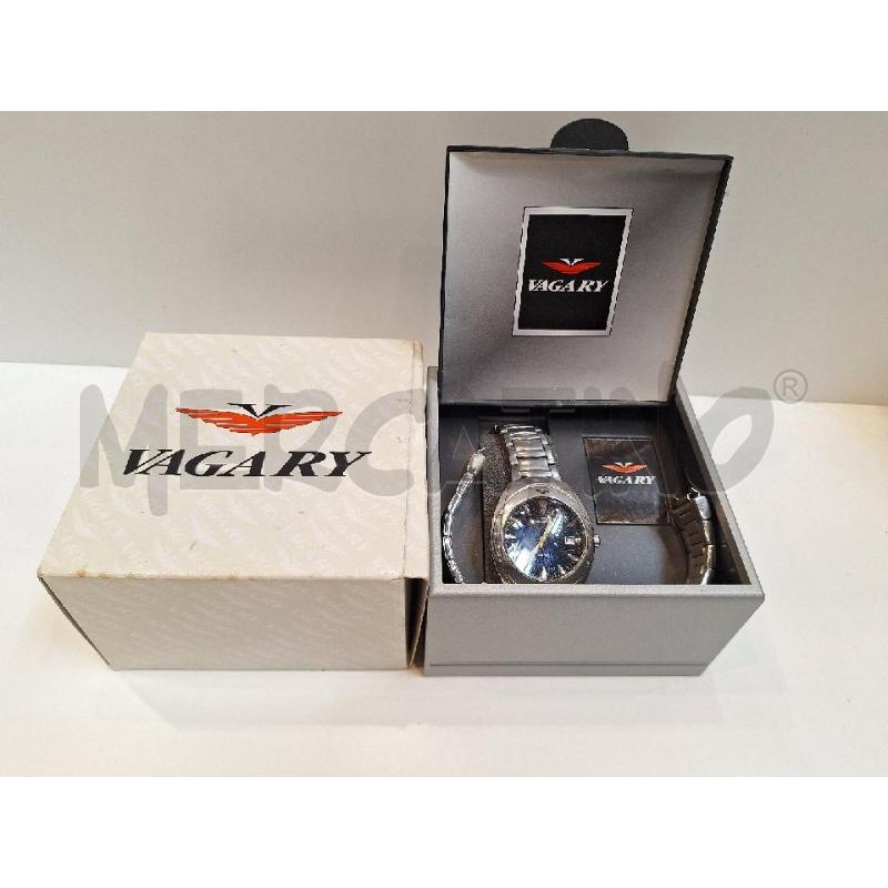 OROLOGIO VAGARY CHRONOGRAPH WR100 IN ACCIAIO CON QUADRANTE BLU | Mercatino dell'Usato Roma re di roma 1