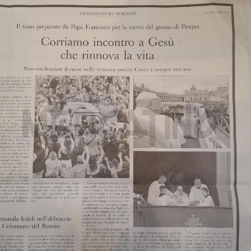 OSSERVATORE ROMANO MORTE BERGOGLIO | Mercatino dell'Usato Roma re di roma 5