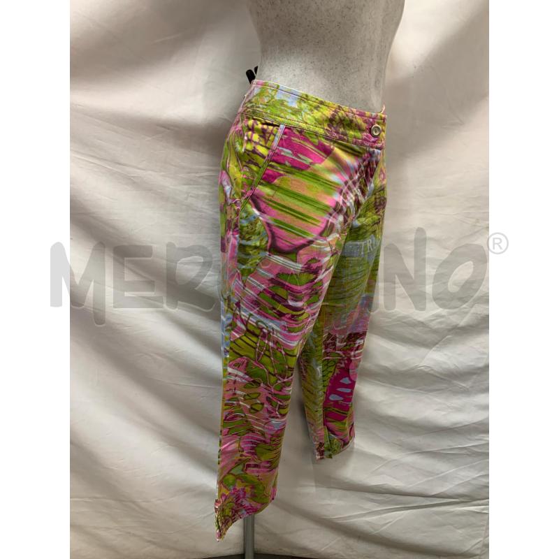 PANTALONE CAPRI TRUSSARDI  VERDE LIME FUCSIA  | Mercatino dell'Usato Roma re di roma 2