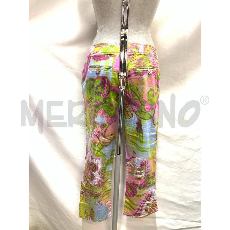 PANTALONE CAPRI TRUSSARDI  VERDE LIME FUCSIA  | Mercatino dell'Usato Roma re di roma 3