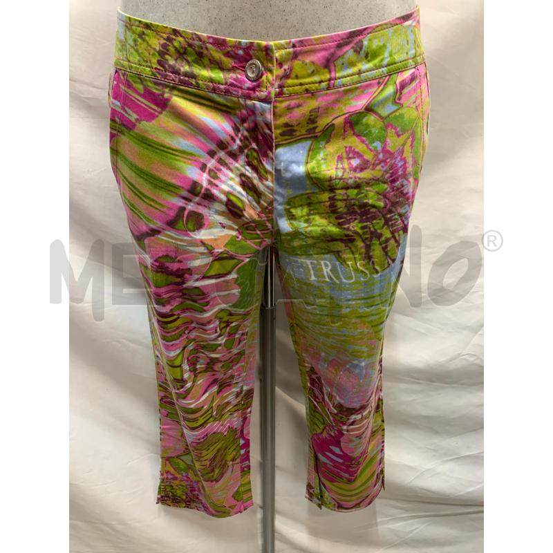PANTALONE CAPRI TRUSSARDI  VERDE LIME FUCSIA  | Mercatino dell'Usato Roma re di roma 4