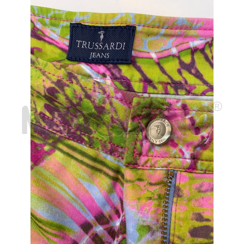 PANTALONE CAPRI TRUSSARDI  VERDE LIME FUCSIA  | Mercatino dell'Usato Roma re di roma 5