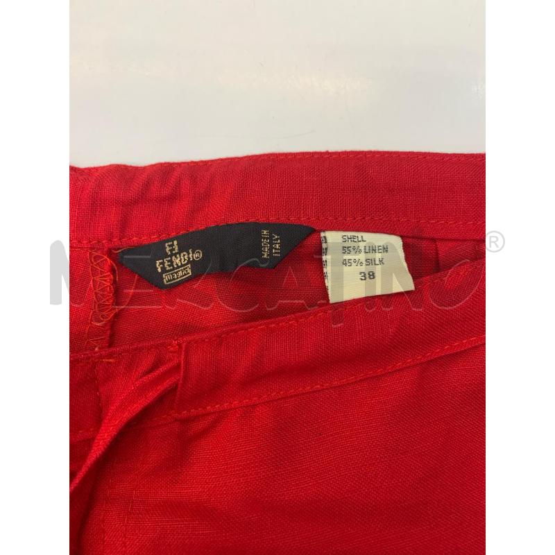 PANTALONE DONNA FENDI ROSSO LIN SILK | Mercatino dell'Usato Roma re di roma 4