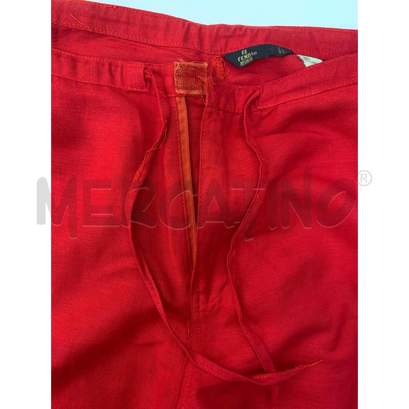 PANTALONE DONNA FENDI ROSSO LIN SILK | Mercatino dell'Usato Roma re di roma 5