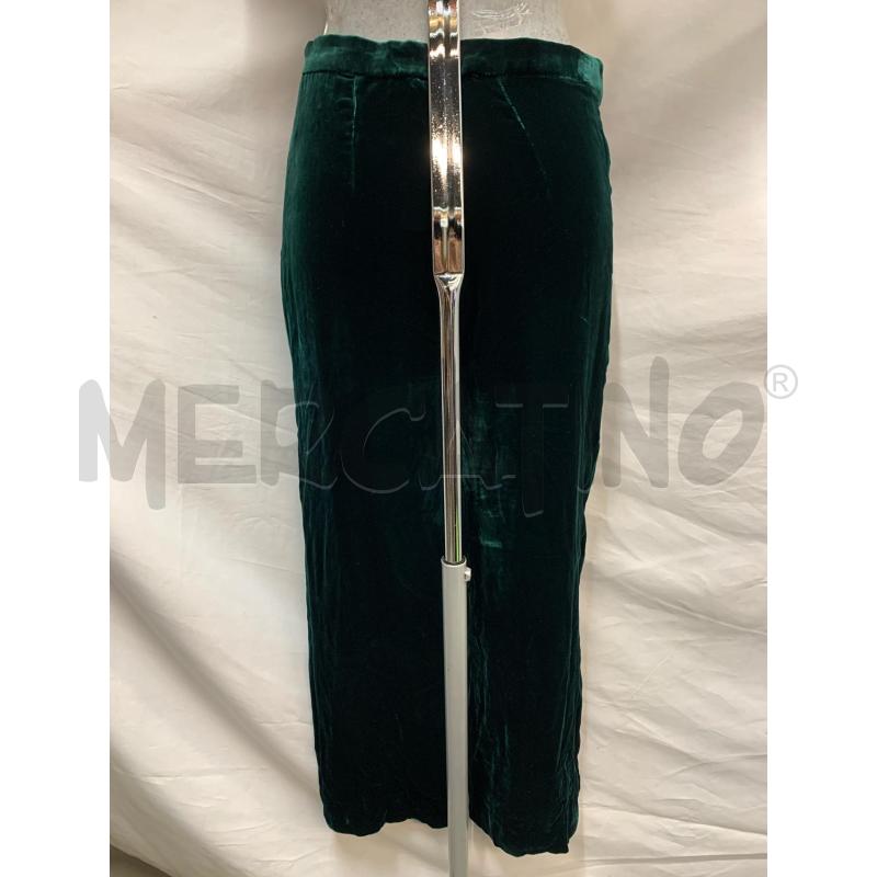 PANTALONE DONNA LUISA SPAGNOLI VELLUTO VERDE PETROLIO       | Mercatino dell'Usato Roma re di roma 3