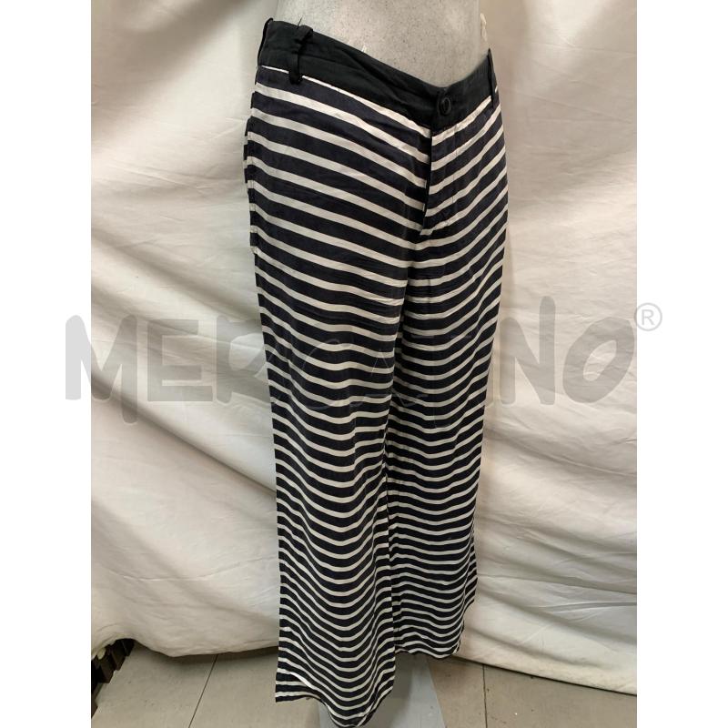 PANTALONE DONNA WEEKEND MAX MARA BIANCO NERO RIGHE | Mercatino dell'Usato Roma re di roma 1