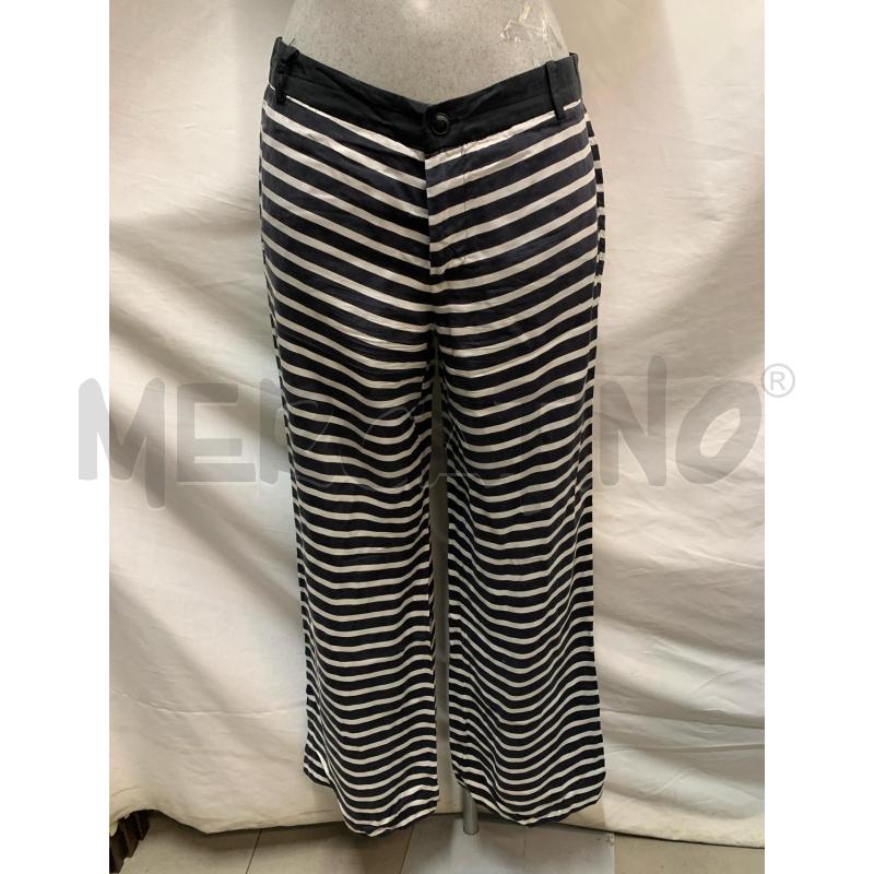 PANTALONE DONNA WEEKEND MAX MARA BIANCO NERO RIGHE | Mercatino dell'Usato Roma re di roma 2