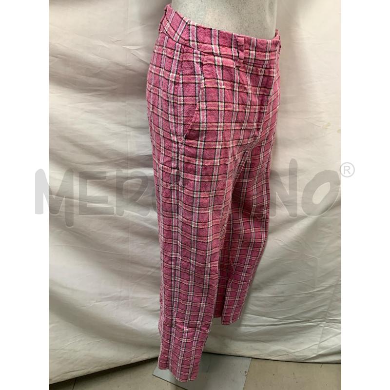 PANTALONE MAX&CO MISTO LINO ROSA QUADRETTI  | Mercatino dell'Usato Roma re di roma 2