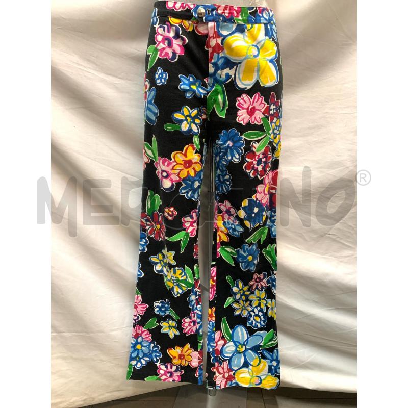 PANTALONE MOSCHINO NERO FIORI COLORATI | Mercatino dell'Usato Roma re di roma 1