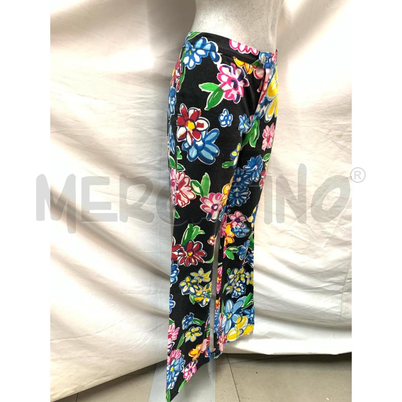 PANTALONE MOSCHINO NERO FIORI COLORATI | Mercatino dell'Usato Roma re di roma 2