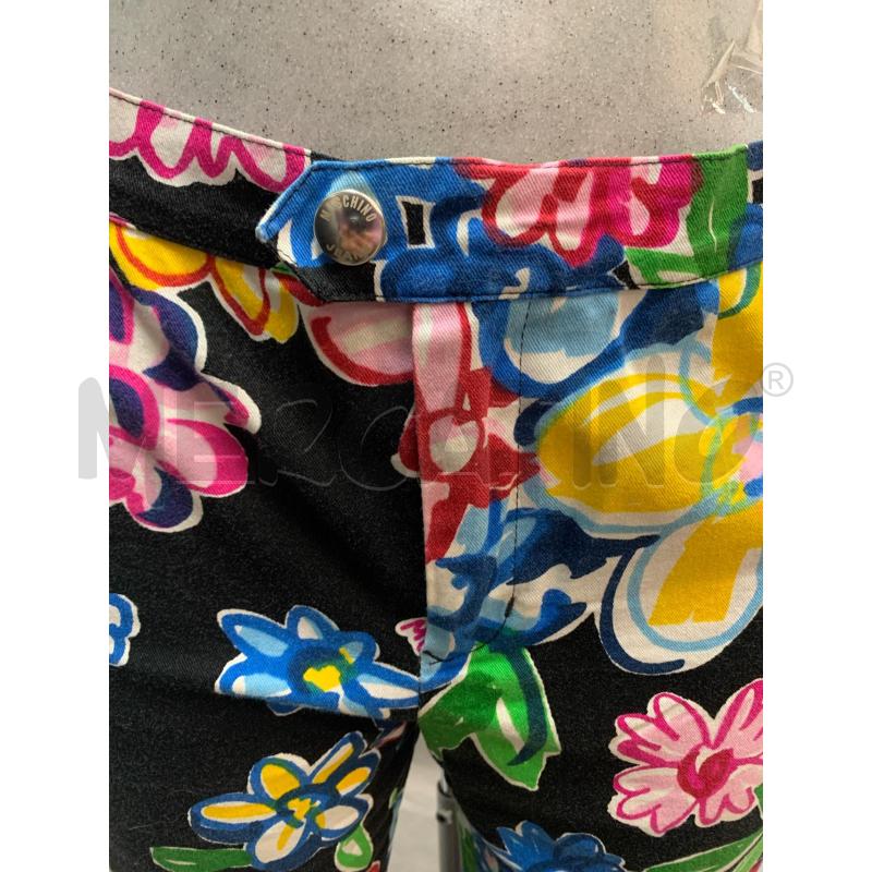 PANTALONE MOSCHINO NERO FIORI COLORATI | Mercatino dell'Usato Roma re di roma 4