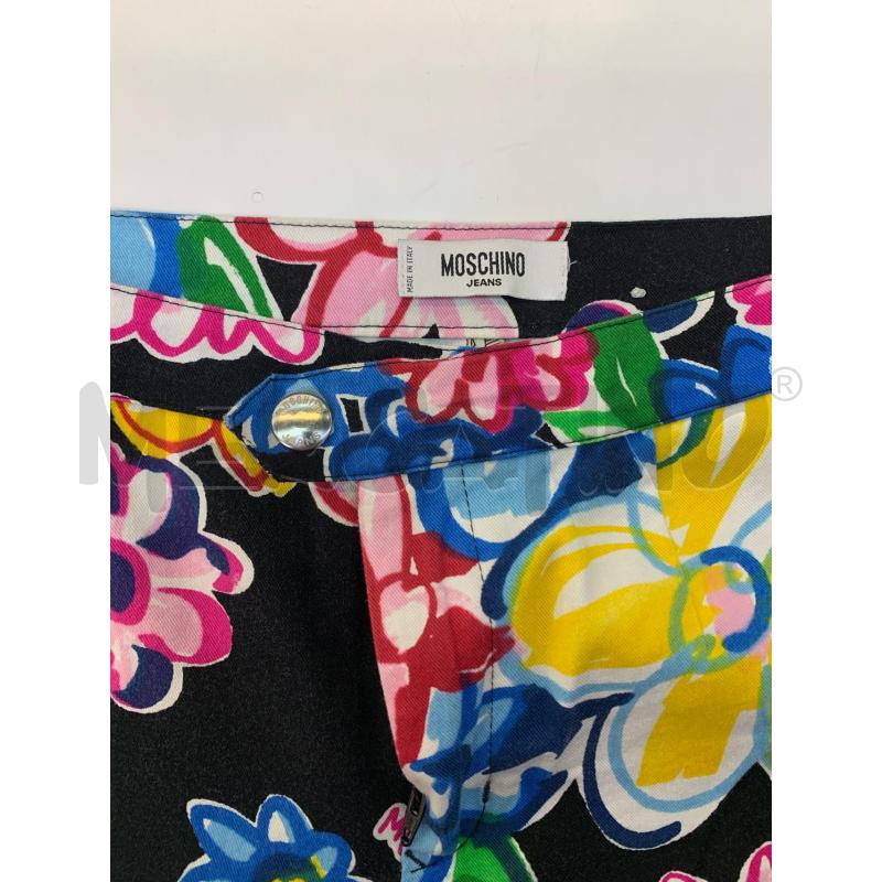 PANTALONE MOSCHINO NERO FIORI COLORATI | Mercatino dell'Usato Roma re di roma 5