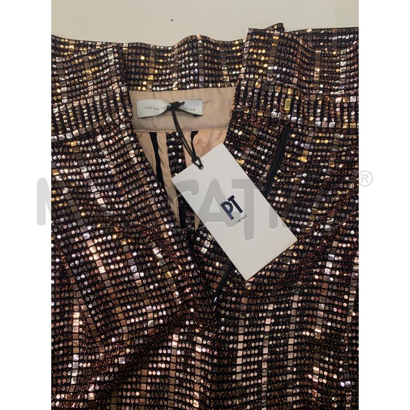 PANTALONE PT TORINO NERO PAILLETTE BRONZE  | Mercatino dell'Usato Roma re di roma 5