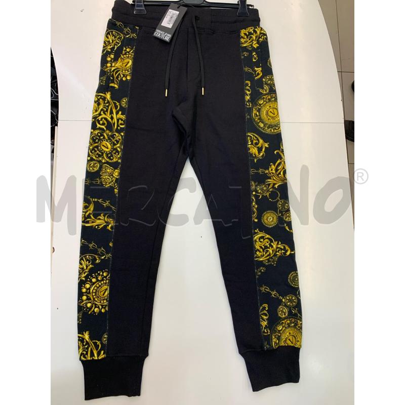 PANTALONE UOMO VERSACE JEANS COUTURE NERO RICAMI ORO | Mercatino dell'Usato Roma re di roma 1