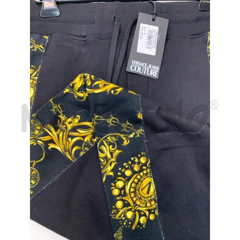 PANTALONE UOMO VERSACE JEANS COUTURE NERO RICAMI ORO | Mercatino dell'Usato Roma re di roma 2