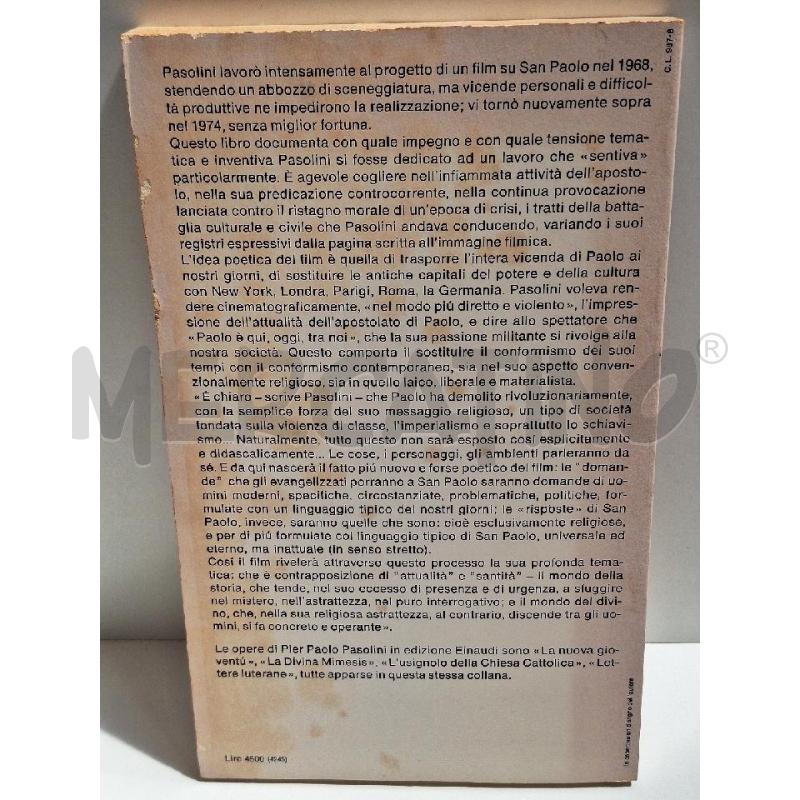 PASOLINI SAN PAOLO 1977 EINAUDI PRIMA EDIZIONE | Mercatino dell'Usato Roma re di roma 3