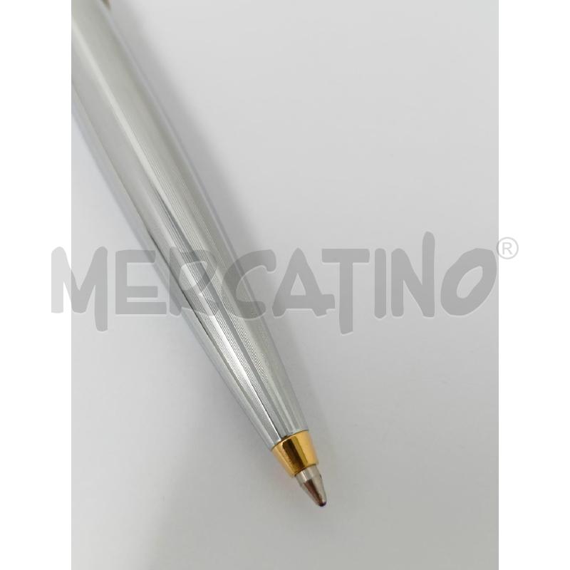 PENNA A SFERA AURORA LINEE VERTICALI SILVER DORATA | Mercatino dell'Usato Roma re di roma 3