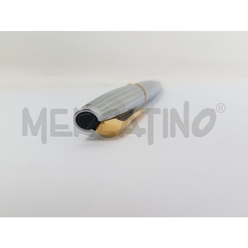 PENNA A SFERA AURORA LINEE VERTICALI SILVER DORATA | Mercatino dell'Usato Roma re di roma 5