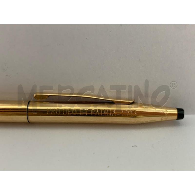 PENNA A SFERA CROSS PLACCATA DORATA TAPPINO NERO RIGHINE | Mercatino dell'Usato Roma re di roma 2