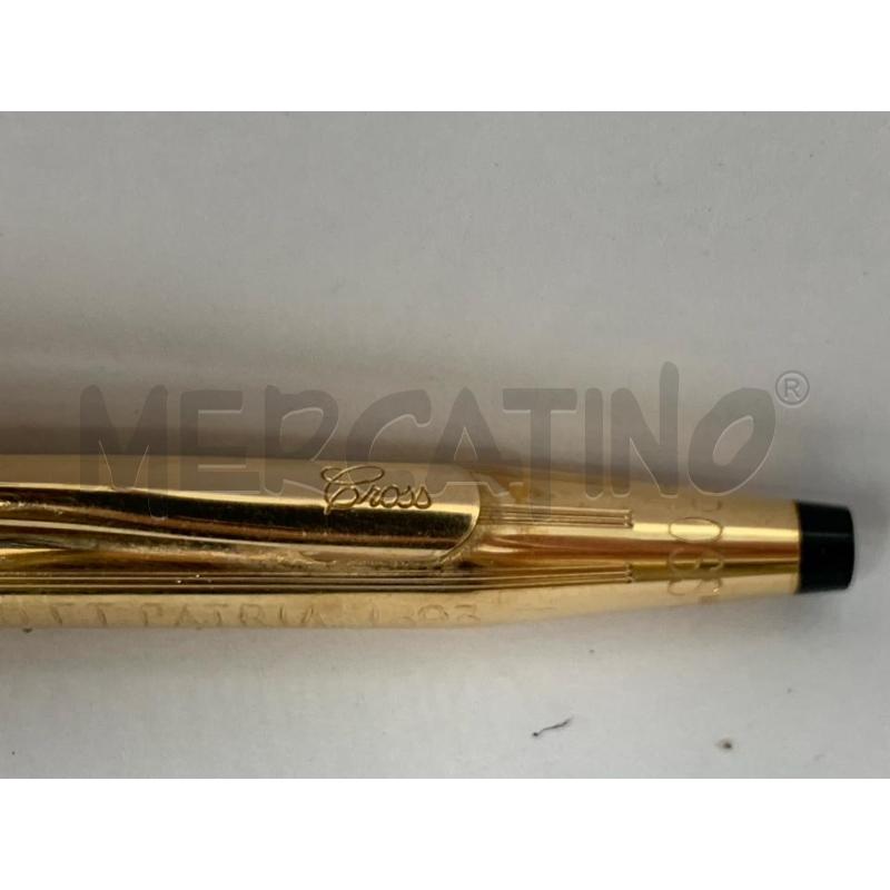 PENNA A SFERA CROSS PLACCATA DORATA TAPPINO NERO RIGHINE | Mercatino dell'Usato Roma re di roma 3