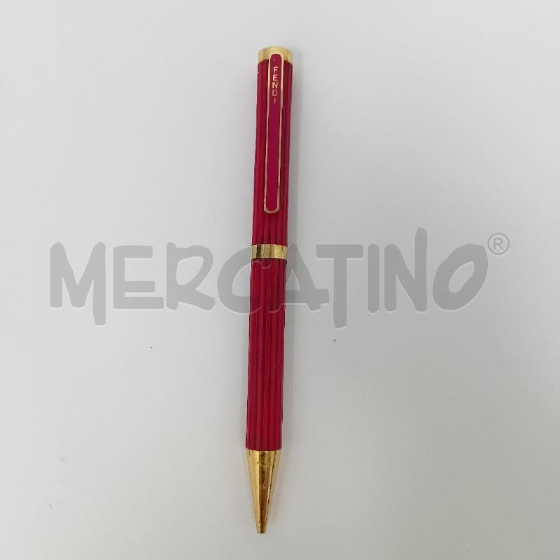 PENNA A SFERA FENDI ROSSA E DORATA RIGHINE | Mercatino dell'Usato Roma re di roma 1