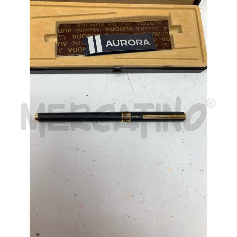 PENNA STILOGRAFICA AURORA NERA MATT SOTTILE TAPPO DEC DORATI | Mercatino dell'Usato Roma re di roma 3