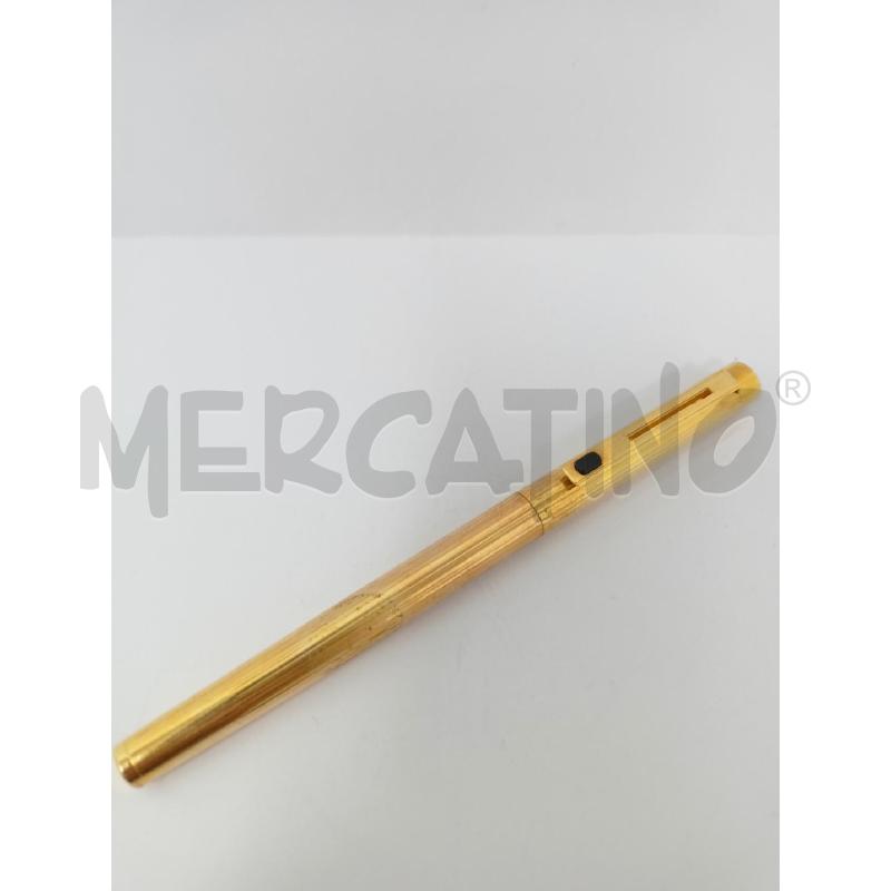 PENNA STILOGRAFICA MORRIS GOLD PLATED PLACCHETTA RETTANGOLARE NERA PLASTICA | Mercatino dell'Usato Roma re di roma 1