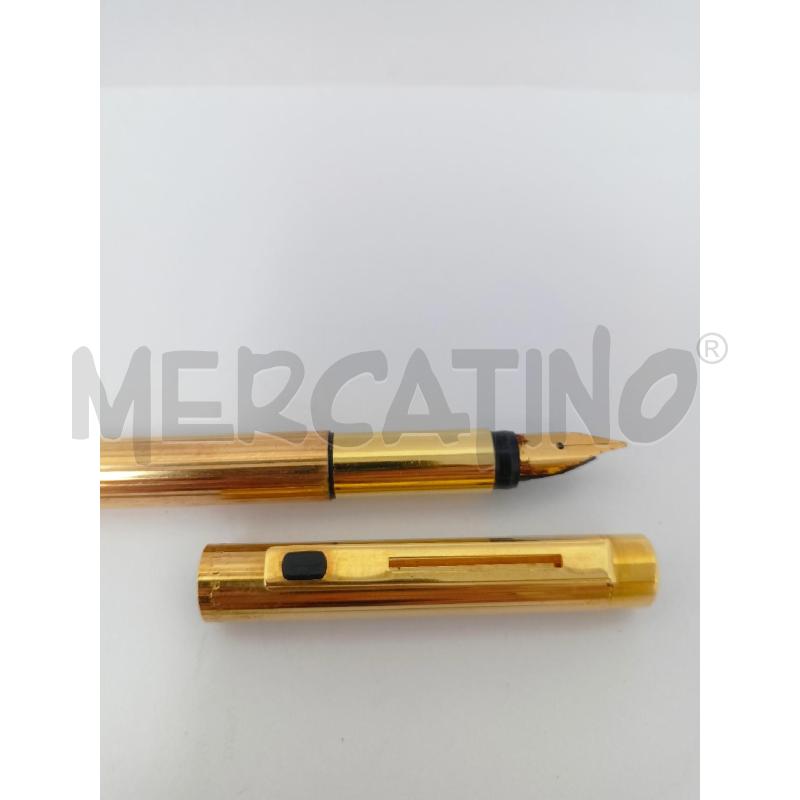 PENNA STILOGRAFICA MORRIS GOLD PLATED PLACCHETTA RETTANGOLARE NERA PLASTICA | Mercatino dell'Usato Roma re di roma 2