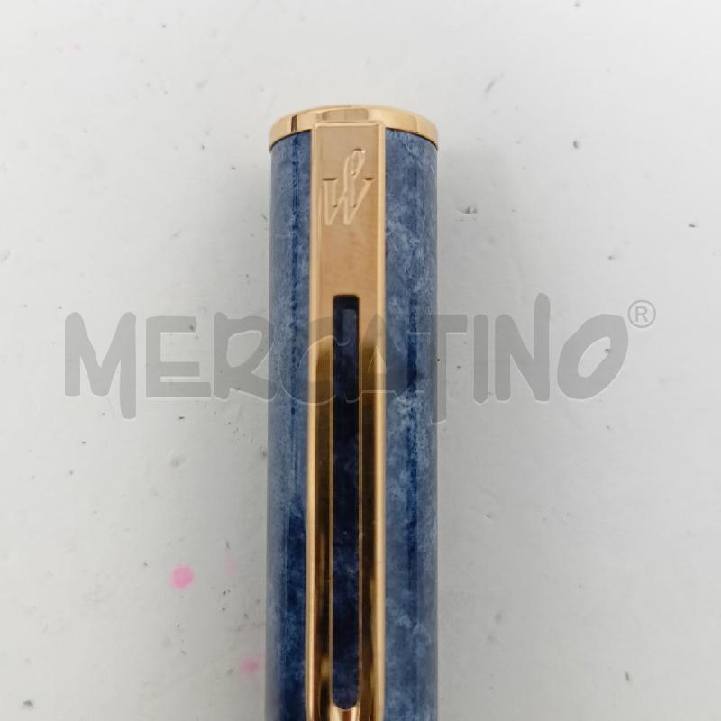 PENNA STILO WATERMAN BLU EFF MARMO BLU DEC NERI ORO | Mercatino dell'Usato Roma re di roma 3