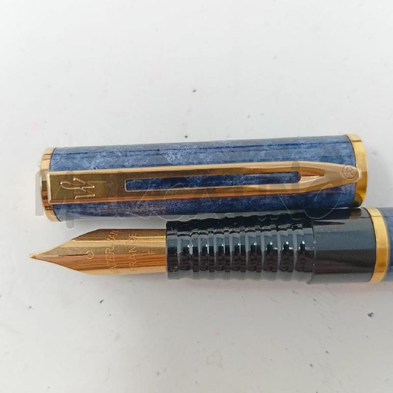 PENNA STILO WATERMAN BLU EFF MARMO BLU DEC NERI ORO | Mercatino dell'Usato Roma re di roma 4