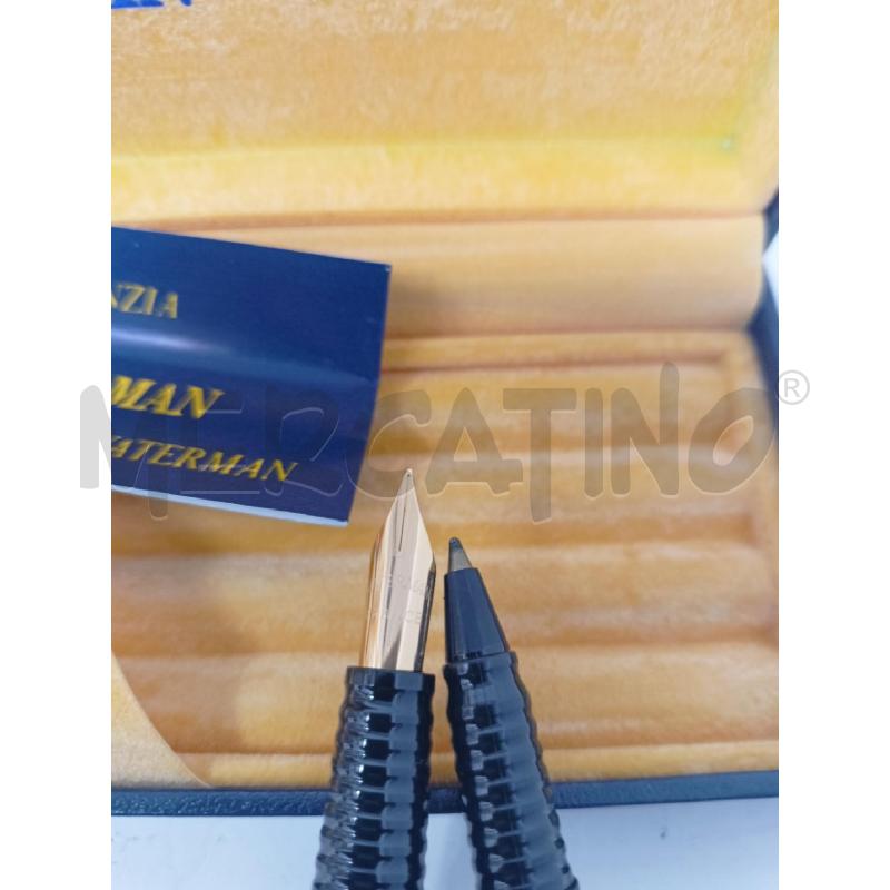 PENNA WATERMAN COPPIA STILO/SFERA NERE DORATE  | Mercatino dell'Usato Roma re di roma 2
