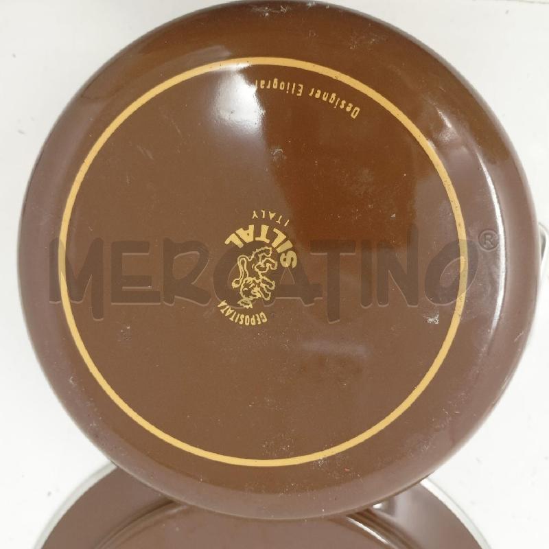 PENTOLINO CON PIATTO SILTAL LACCATO MARRONE | Mercatino dell'Usato Roma re di roma 4