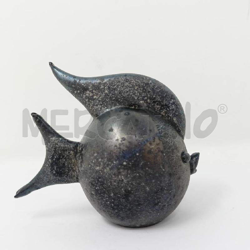 PESCE  MURANO NERO DETTAGLI ORO                                                 | Mercatino dell'Usato Roma re di roma 2